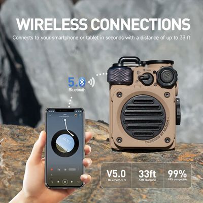Muzen Wild Mini Rugged Outdoor Speaker | Desert, , large